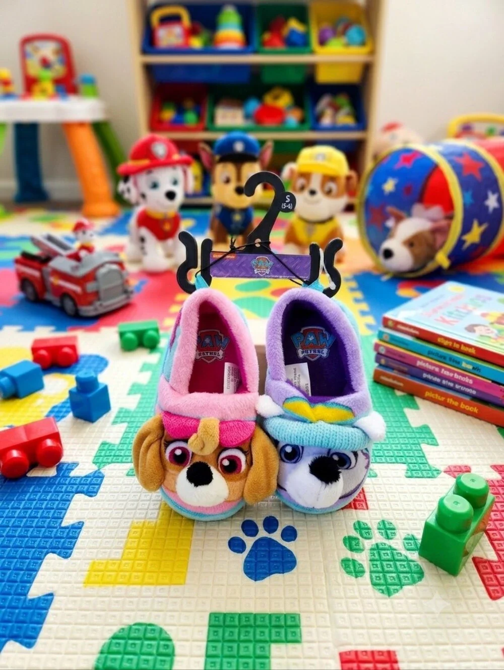 Paw Patrol Plush Character Slippers - Pink, Purple, Blue, Yellow, Brown